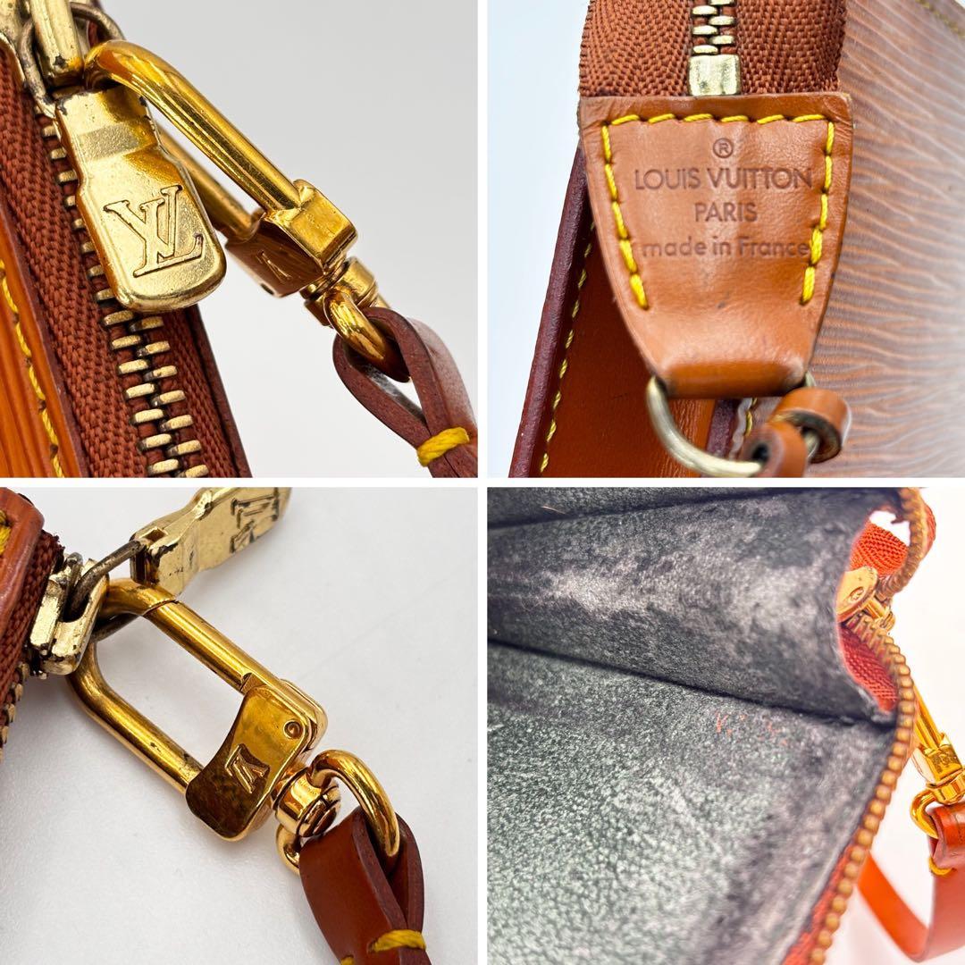 ルイヴィトン M40778 エピ ポシェット アクセソワール ポーチ ブラウン