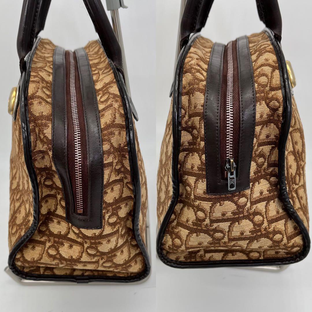 クリスチャンディオール ハンドバッグ ミニボストン トロッター柄 CDロゴ金具