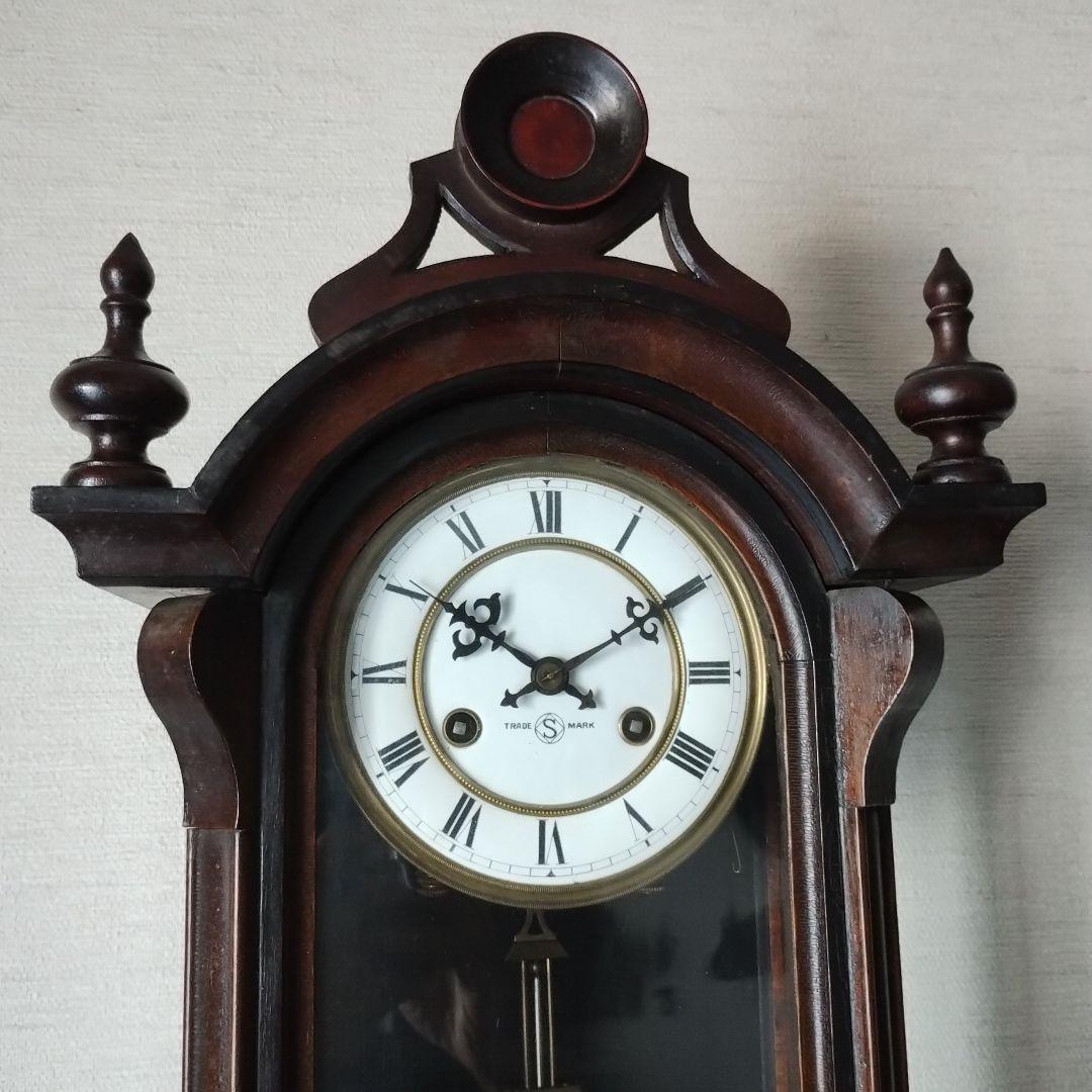 S*y様 アンティーク　掛時計　精工舎　巴里　古時計　初期型　ゼンマイ式　振り子