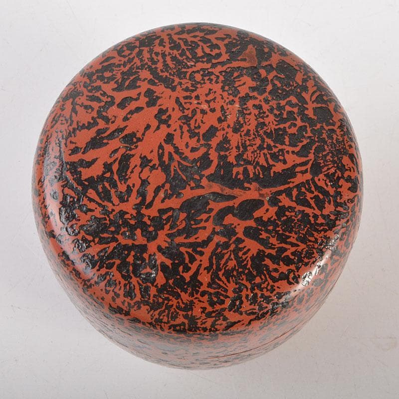 茶道具　加賀蒔絵師　新井司峰作　堆朱　中棗　共箱　V　6838