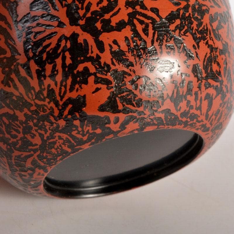 茶道具　加賀蒔絵師　新井司峰作　堆朱　中棗　共箱　V　6838