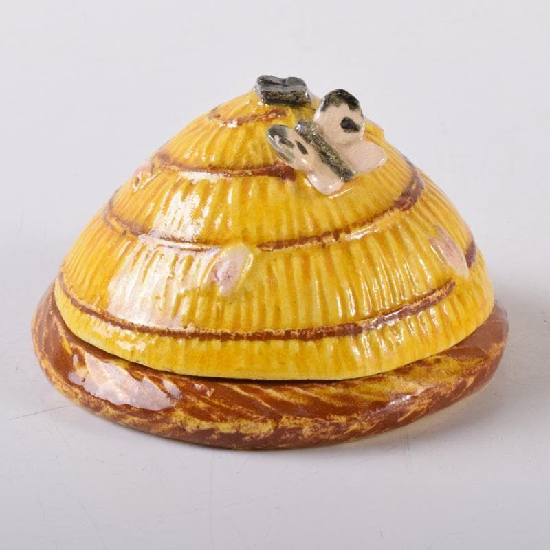 茶道具 後楽園 御庭焼 田中坡石作 編笠桜 香合 共箱 V 7254