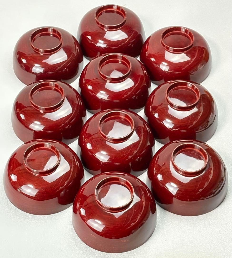 時代漆芸 金蒔絵 木製 菓子椀 吸物椀 10客セット R7112345