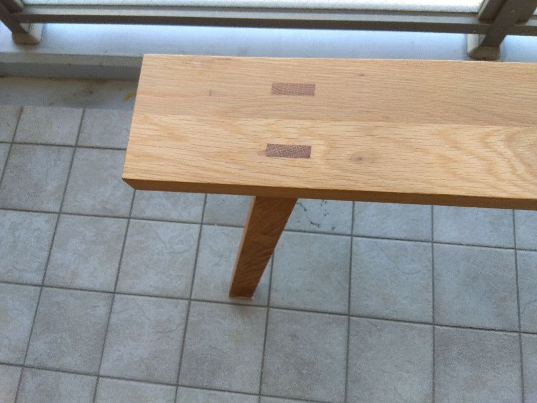 無印良品　長椅子　スツール　長さ100cm　オーク材