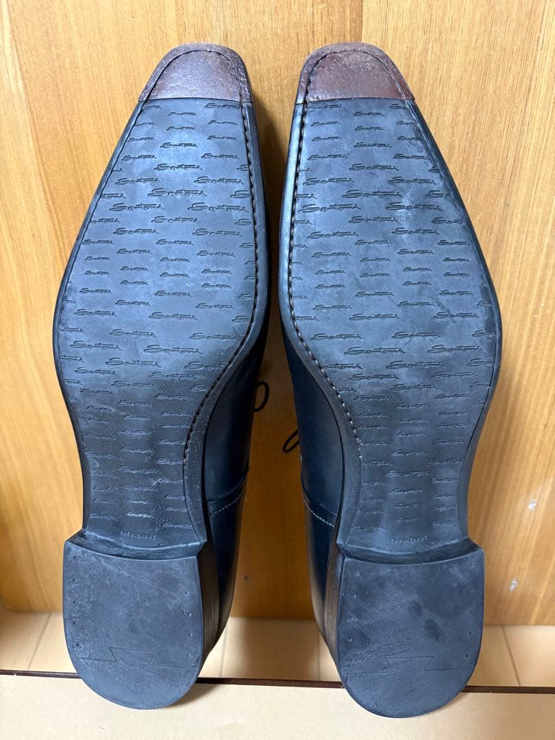 Santoni ブラックドレスシューズ 7.5 (F)