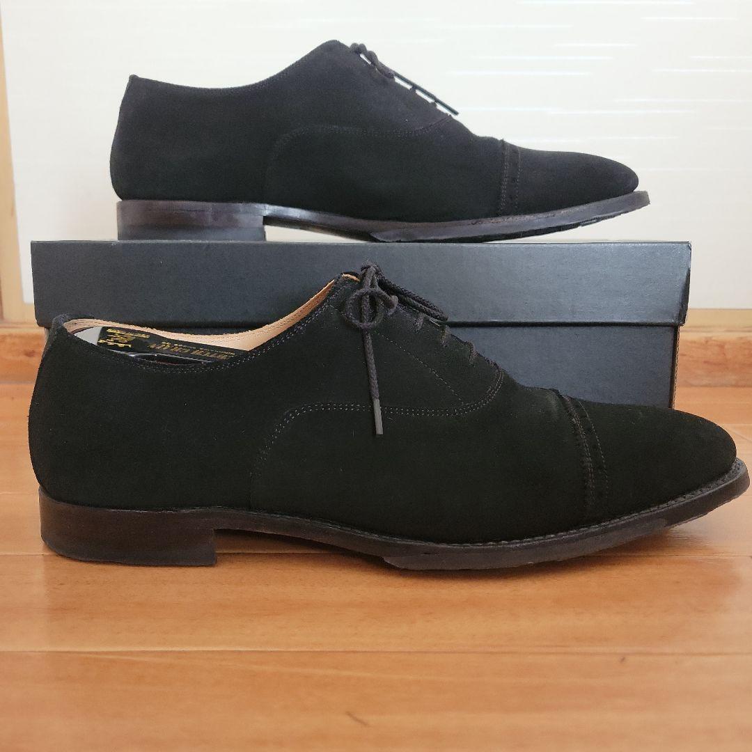 スコッチグレインブラック スエード ドレスシューズ