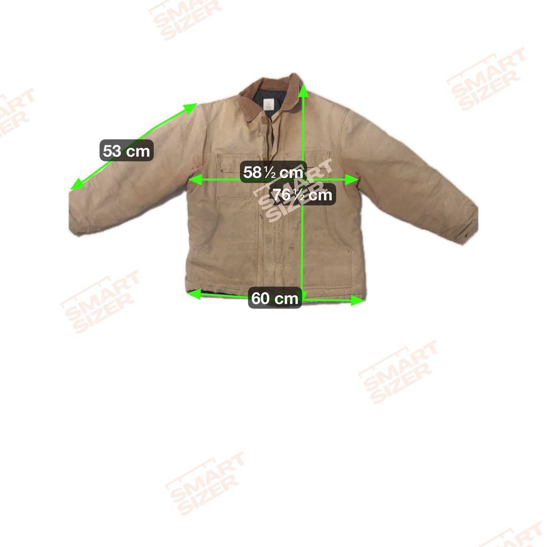 Carharttワークジャケット ダック地 ベージュ YKK キルティング裏地