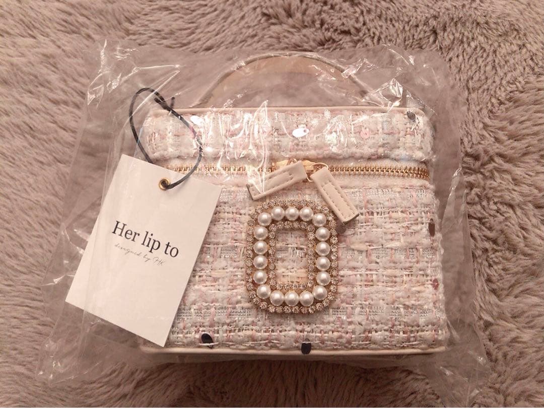 Herlipto Tweed Crystal Vanity Bag 新品