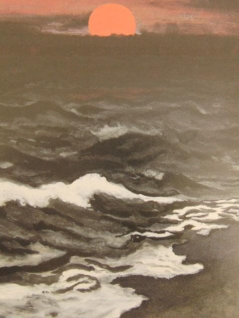 常岡幹彦、【越前】、希少な額装用画集より、新品額装付、状態良好