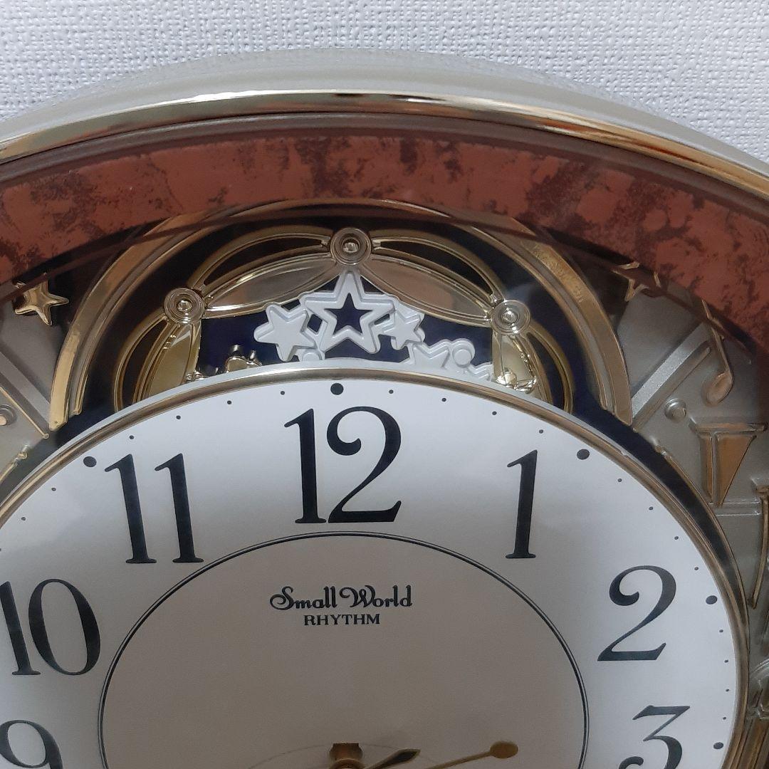 新品未使用 リズム時計 スモールワールド　電波からくり時計　掛け時計　30曲収録