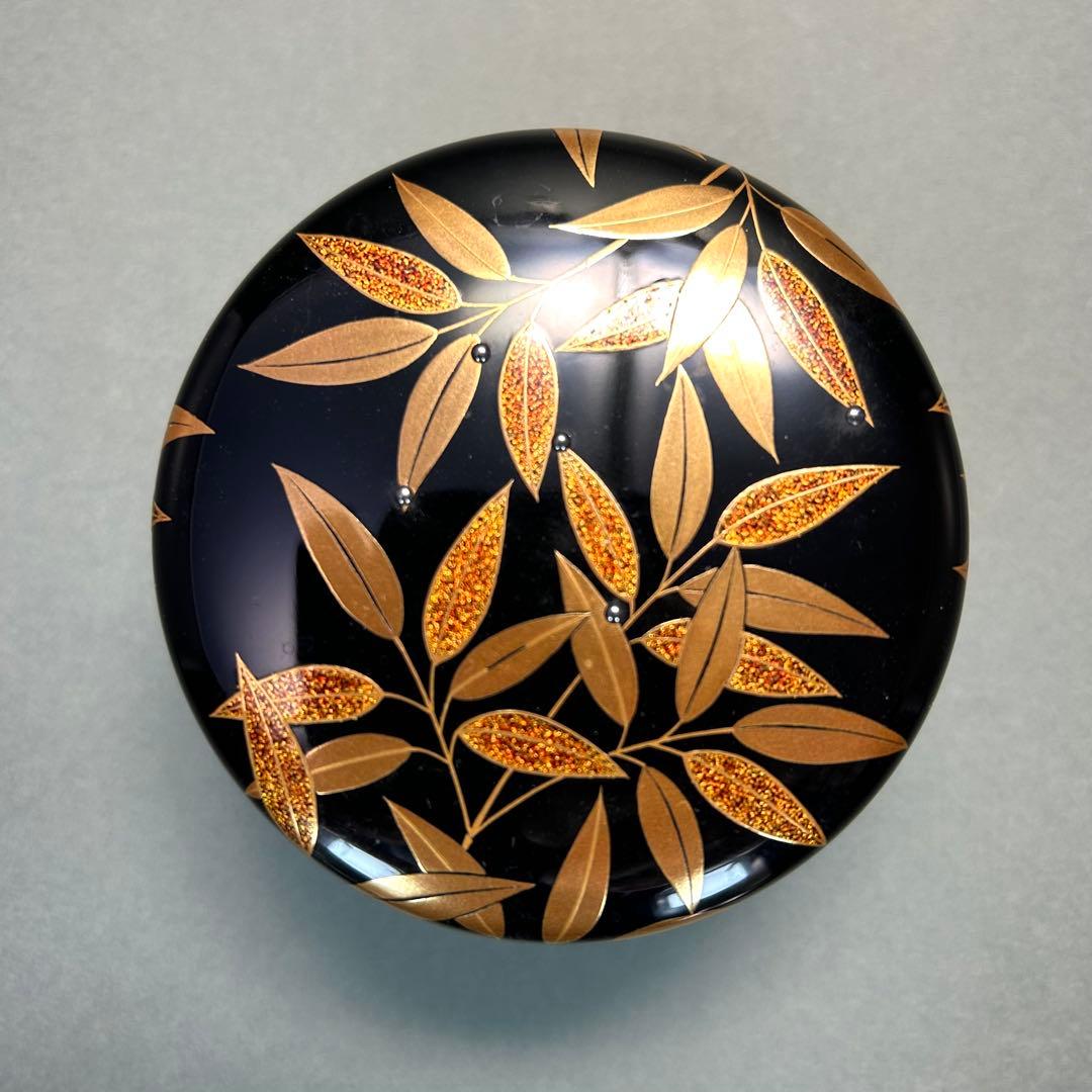 棗 『村田宗覚 笹蒔絵』 惺斎好写 平棗 お茶道具 茶道 共箱 工芸品