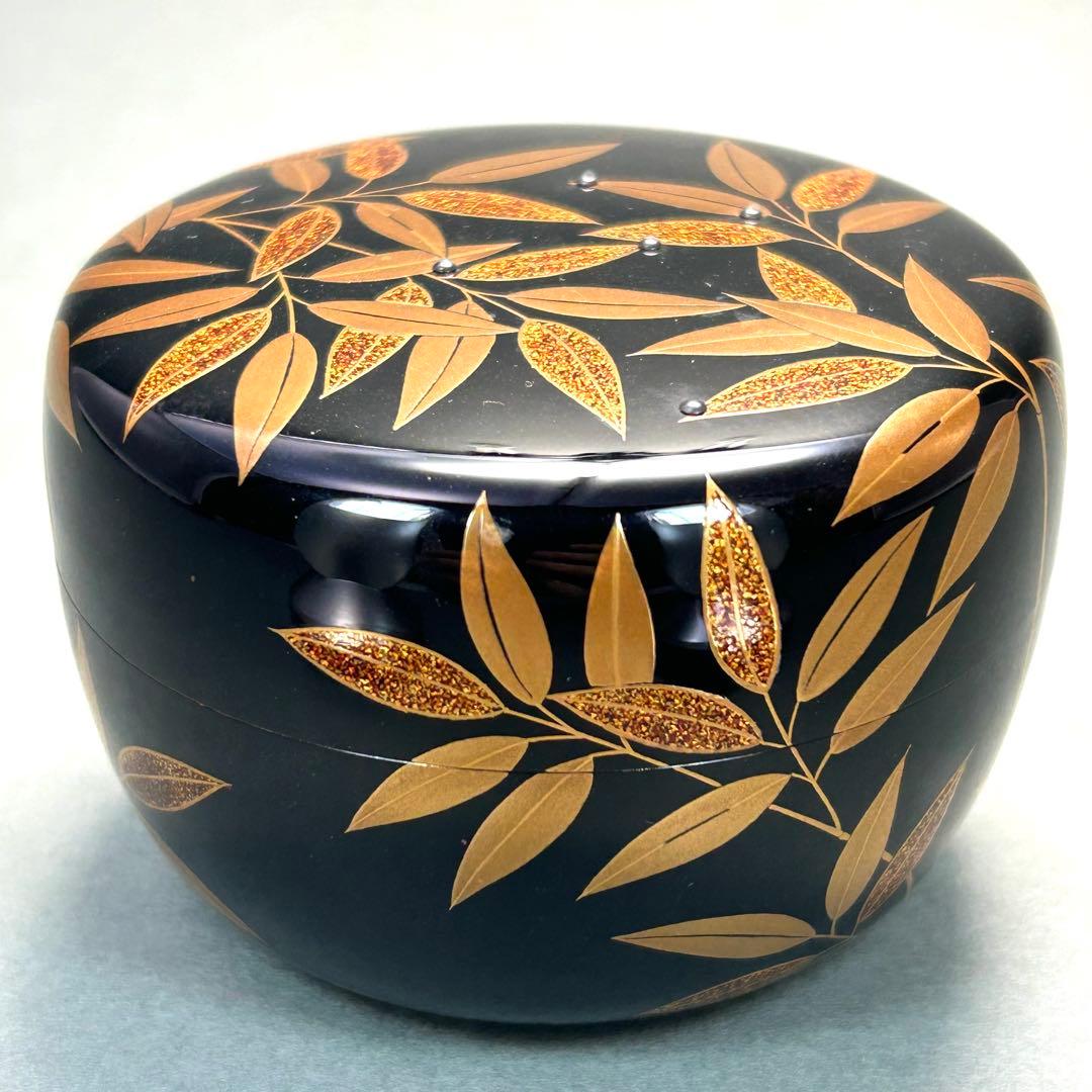 棗 『村田宗覚 笹蒔絵』 惺斎好写 平棗 お茶道具 茶道 共箱 工芸品