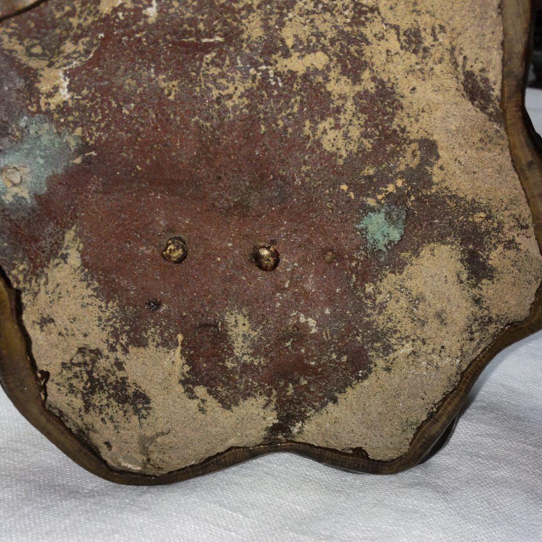 江戸時代、青銅製、銀象嵌出山釈迦像。