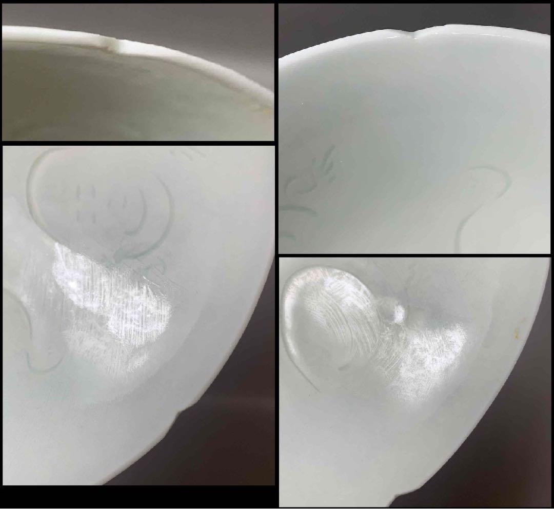 中国 輪花人面図碗　f2250419