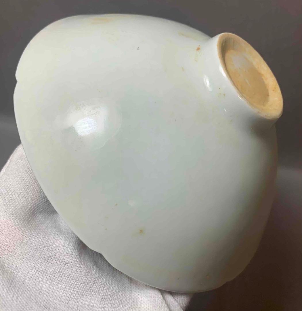 中国 輪花人面図碗　f2250419