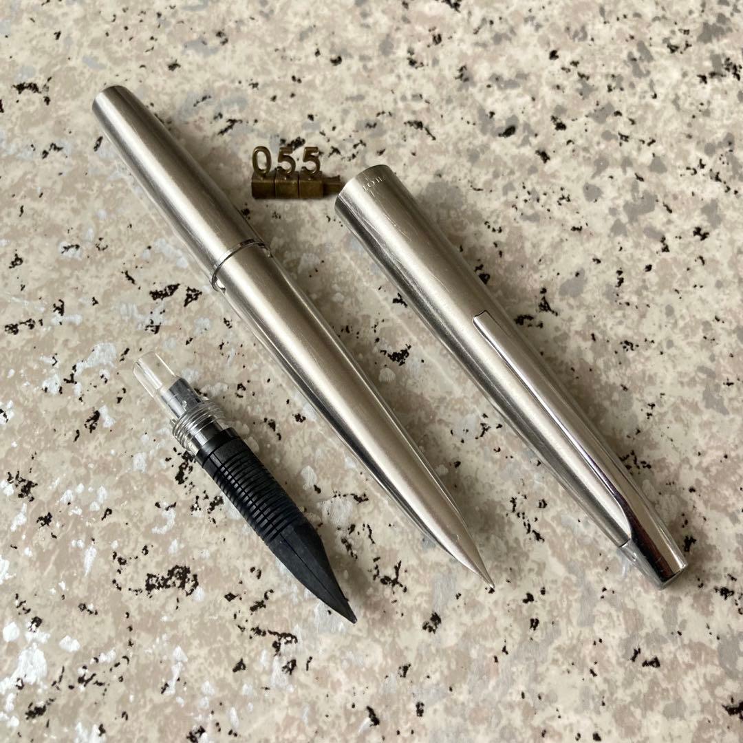 金星 GOLD STAR 万年筆 18K 750 ネズミ ゴールド グレー