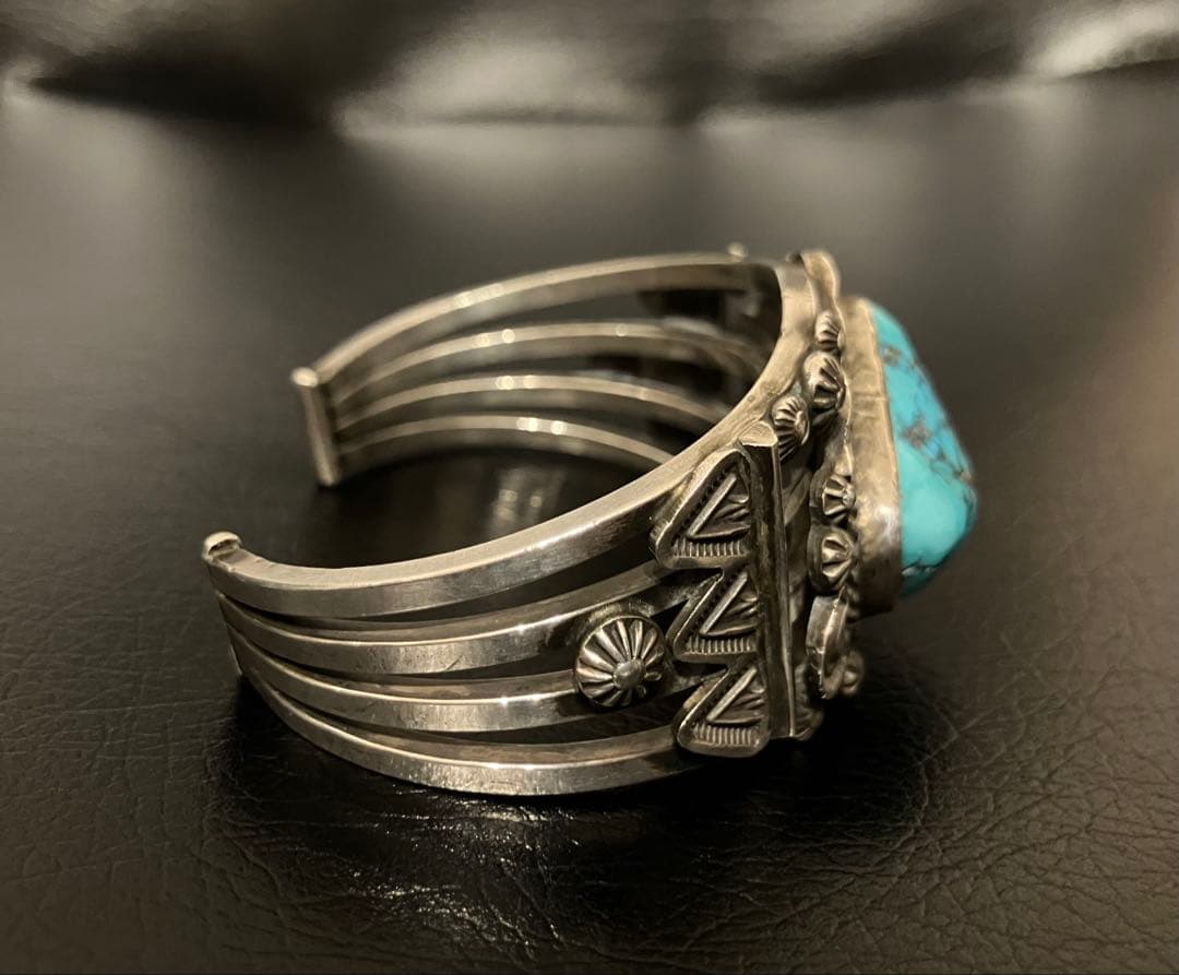 最終値下げNAVAJOナバホOscar Alexiusナゲットターコイズバングル