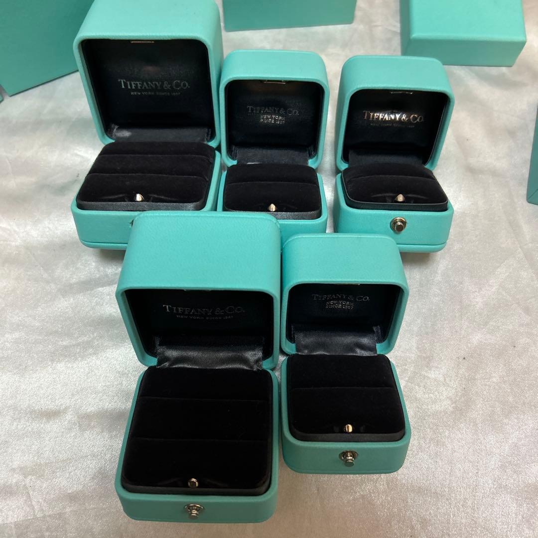 Tiffanyティファニーリングケース空箱ブルーペアリング5点セット