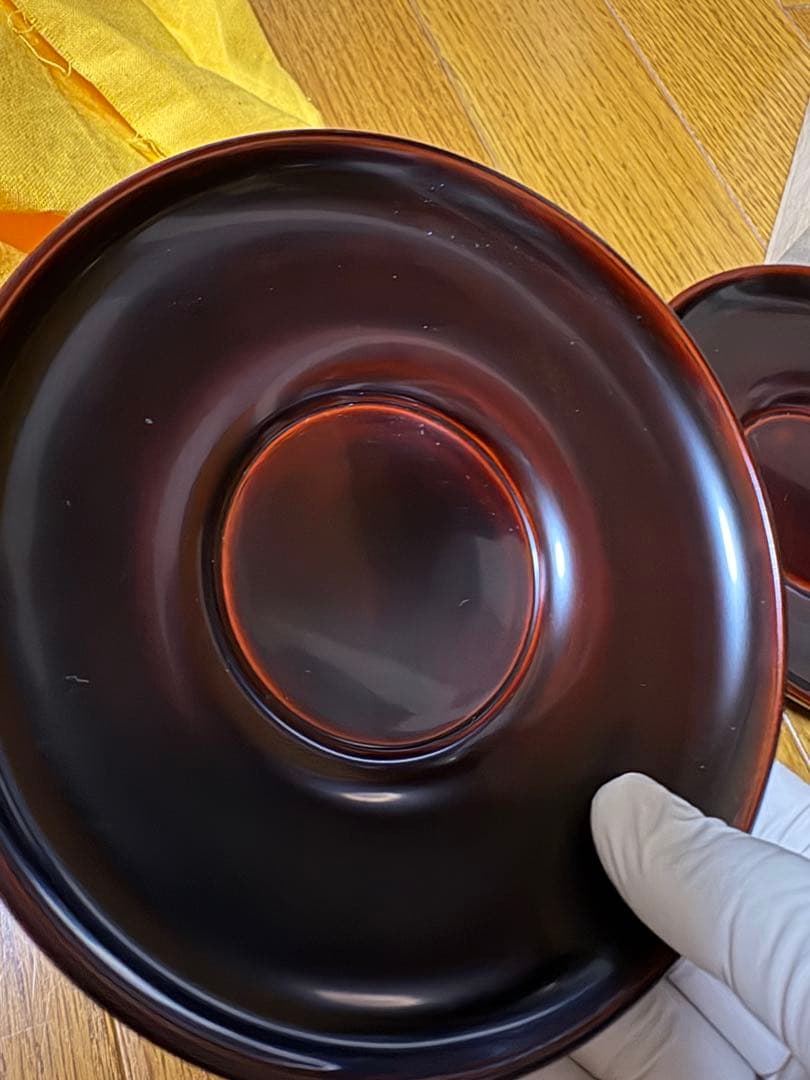 【輪島塗　五島屋謹製　茶托五客　箱あり】漆器　アンティーク　茶道具