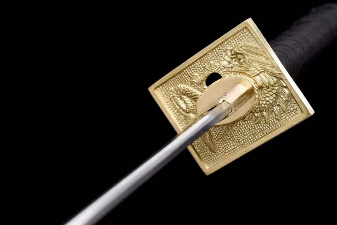 方竜模様直版サムライナイフ 武具　 居合刀 模造刀·模擬刀