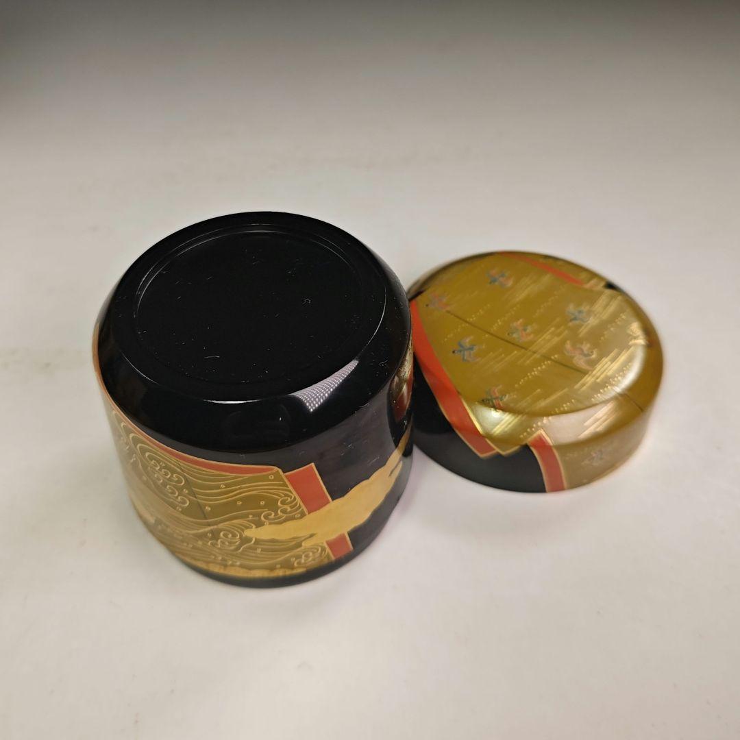 イ820 棗『奥津一心斉作』『誰が袖棗 蒔絵　四季　共箱』茶道具　漆塗