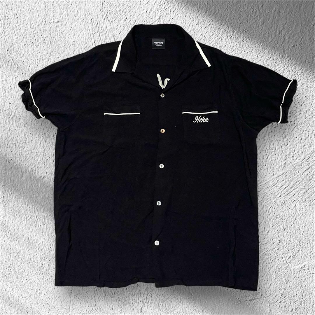 美品】HEHN RECORDS 藤井風 ヘンレコード ロゴ刺繍ボーリングシャツ