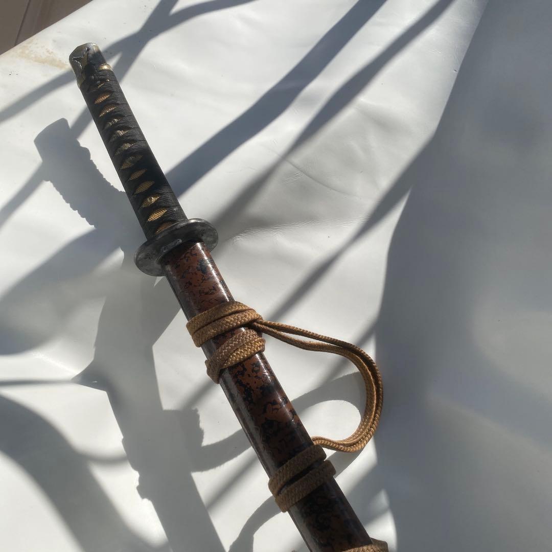 映画プロップ　実物　竹光　昭和レトロ　古美術　長ドス脇差　模造刀　木製　コスプレ