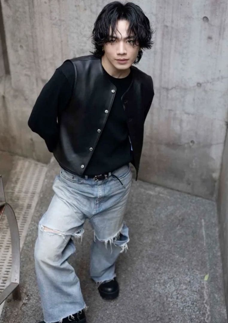 登坂広臣さん着用】Alexander Wang レザーベスト 2024SS Alexander