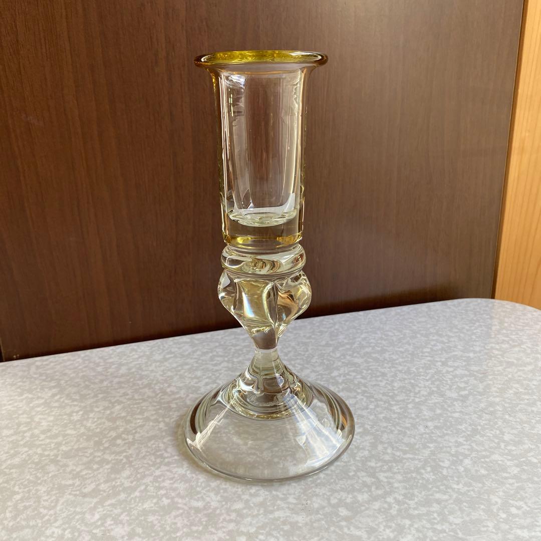 民藝　舩木倭帆さん　吹きガラス　キャンドルスタンド 舩木倭帆 キャンドルホルダー 舩木倭帆 キャンドルホルダー 舩木倭帆