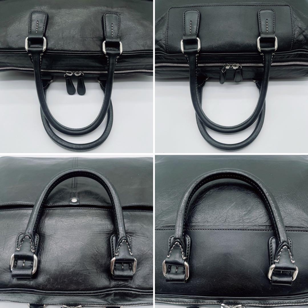 【ソメスサドル】ビジネスバッグ レザー ブラック A4サイズ収納可