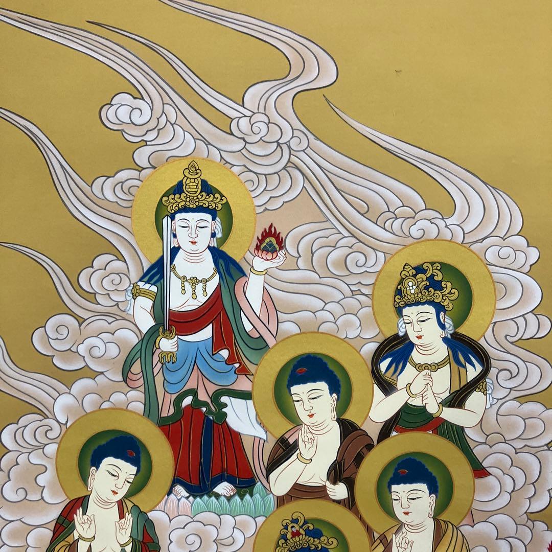 昭和レトロ 十三仏 十三佛 山口仙華 日本画 掛軸 掛け軸 伝統