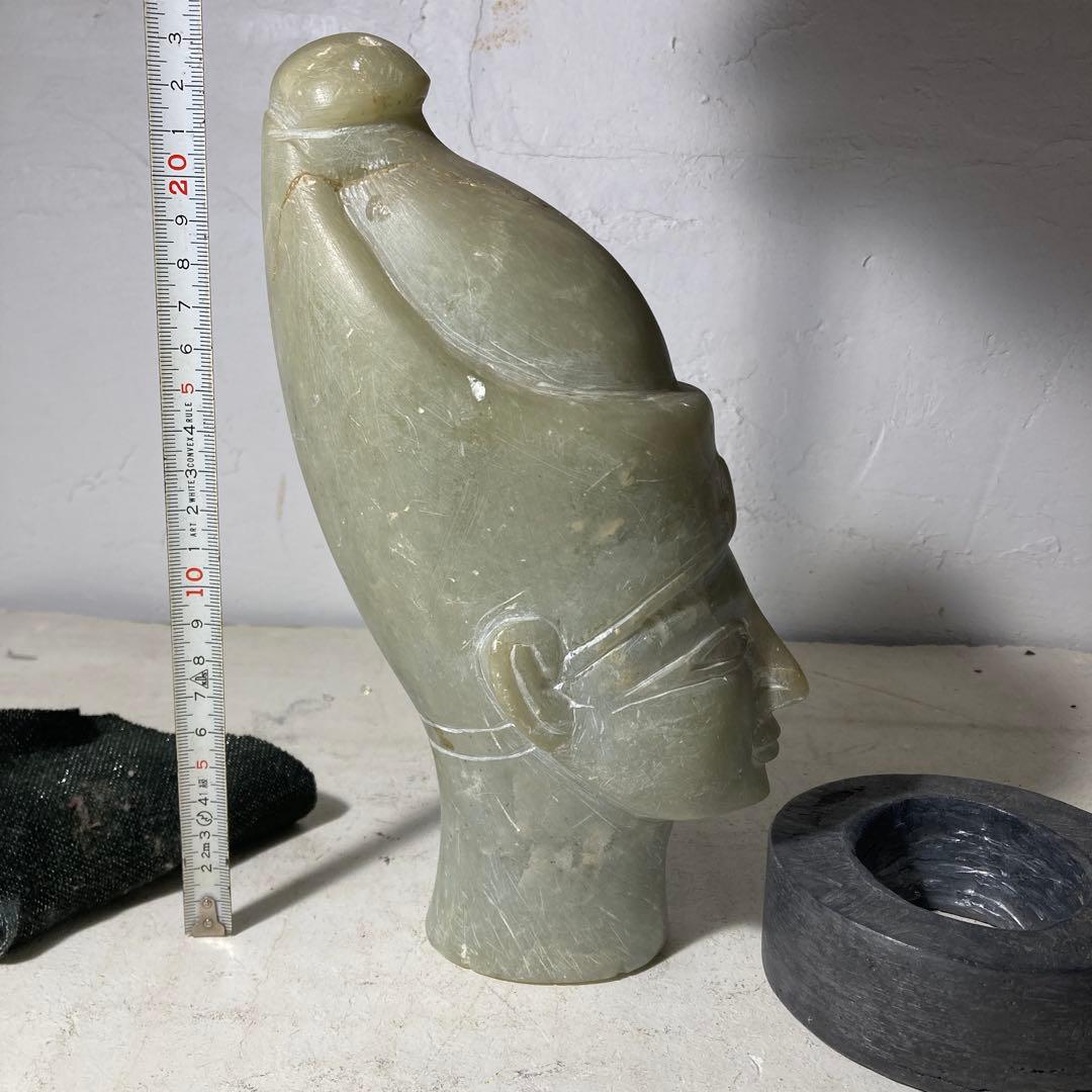 アメス 1 世の石彫 古代エジプト ファラオ 石像 2.5kg コレクション