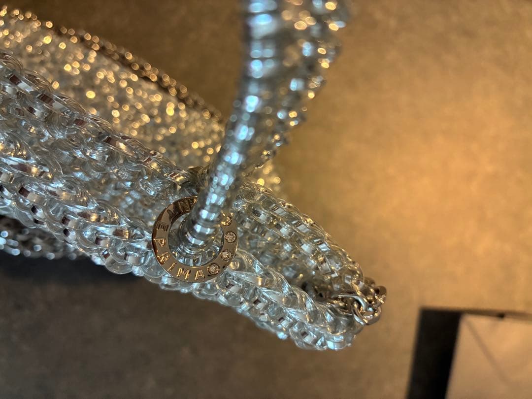 【ほぼ未使用】アンテプリマ　ワイヤーバッグ ミニアトゥーラ　シルバー 付属品完備