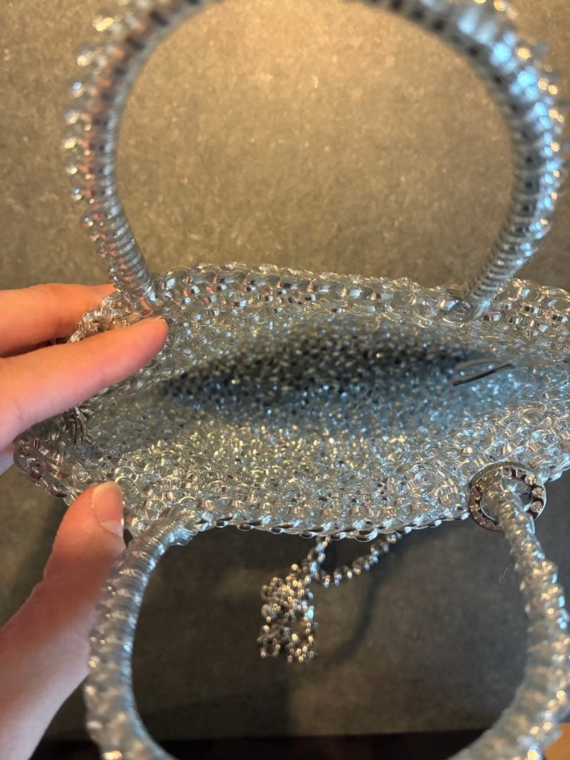 【ほぼ未使用】アンテプリマ　ワイヤーバッグ ミニアトゥーラ　シルバー 付属品完備