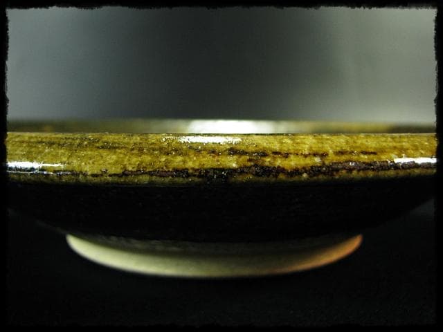 中島 克童 鐵砂皿 懐石 茶道具 益子 民芸 飾皿 1 f87