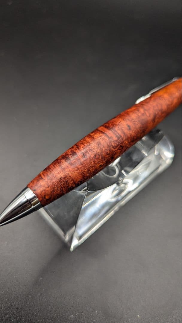 200ペン工房翌檜 特上 本花梨瘤杢 木軸シャーペン 木軸