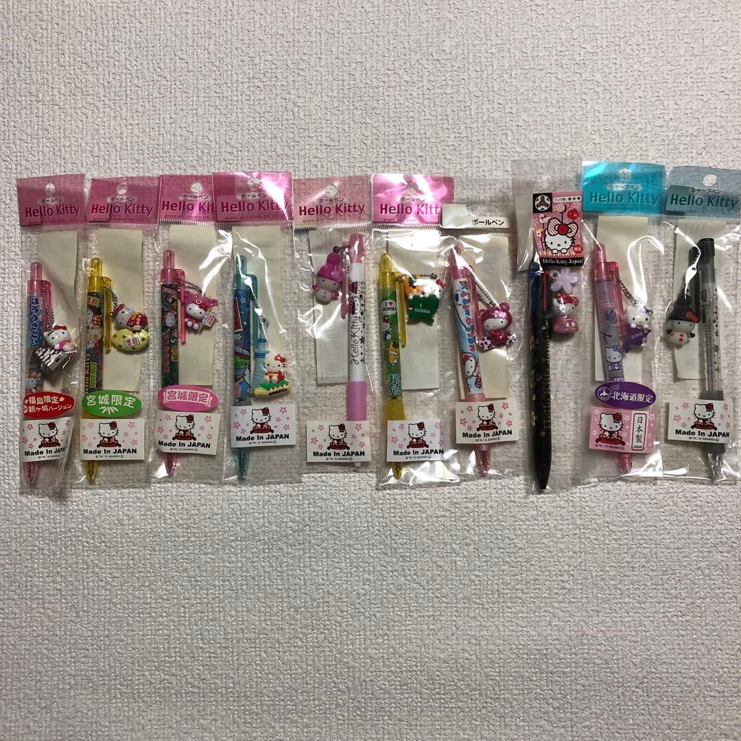 ご当地キティボールペン 、シャーペン19本セット・ストラップ42本