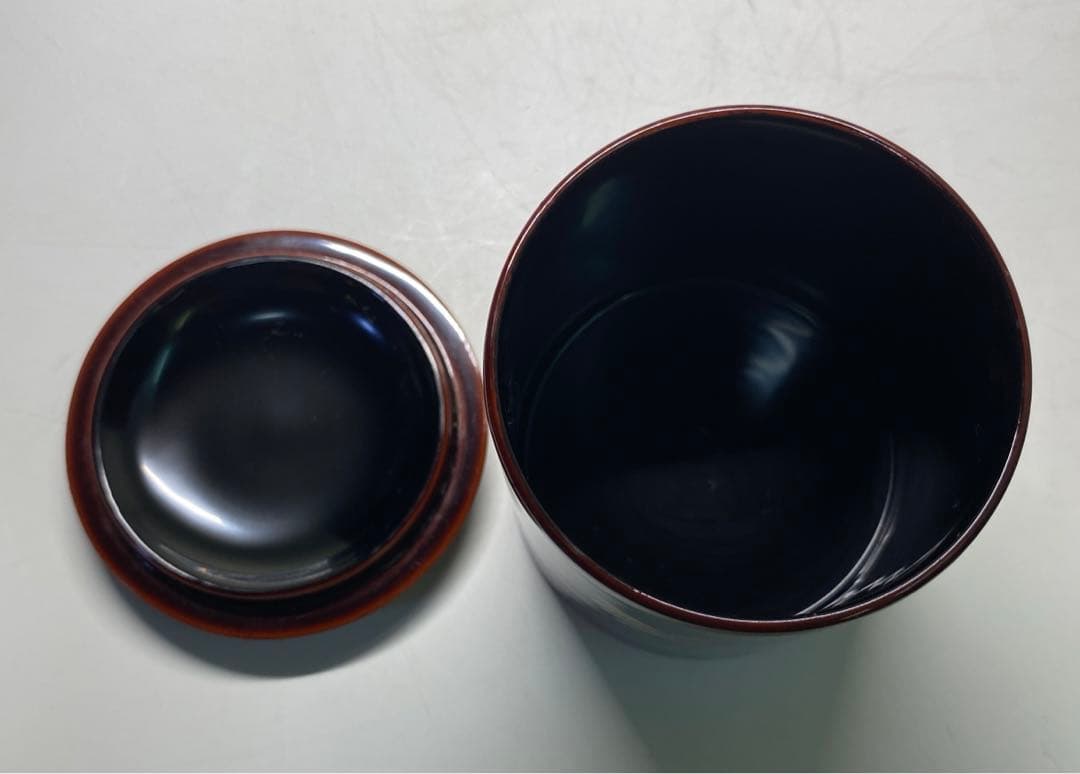 【茶道具】熊谷秀穂造　薄に鈴虫　金輪寺棗（共箱）