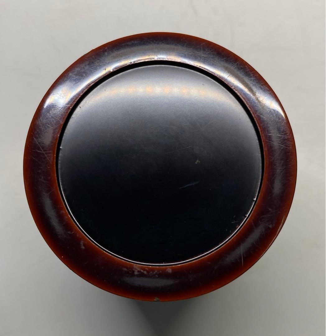 【茶道具】熊谷秀穂造　薄に鈴虫　金輪寺棗（共箱）