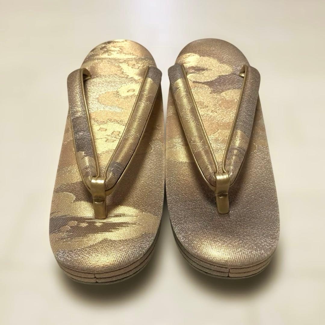 《極美品・箱付き》伊と忠　草履バッグセット　帯地