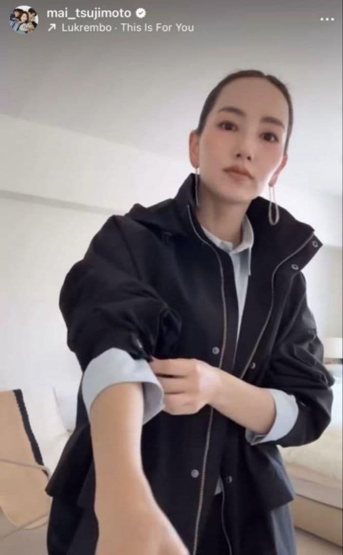 受注生産 完売 I'm in 辻元舞バルーンフードジャケット ブラック サイズL