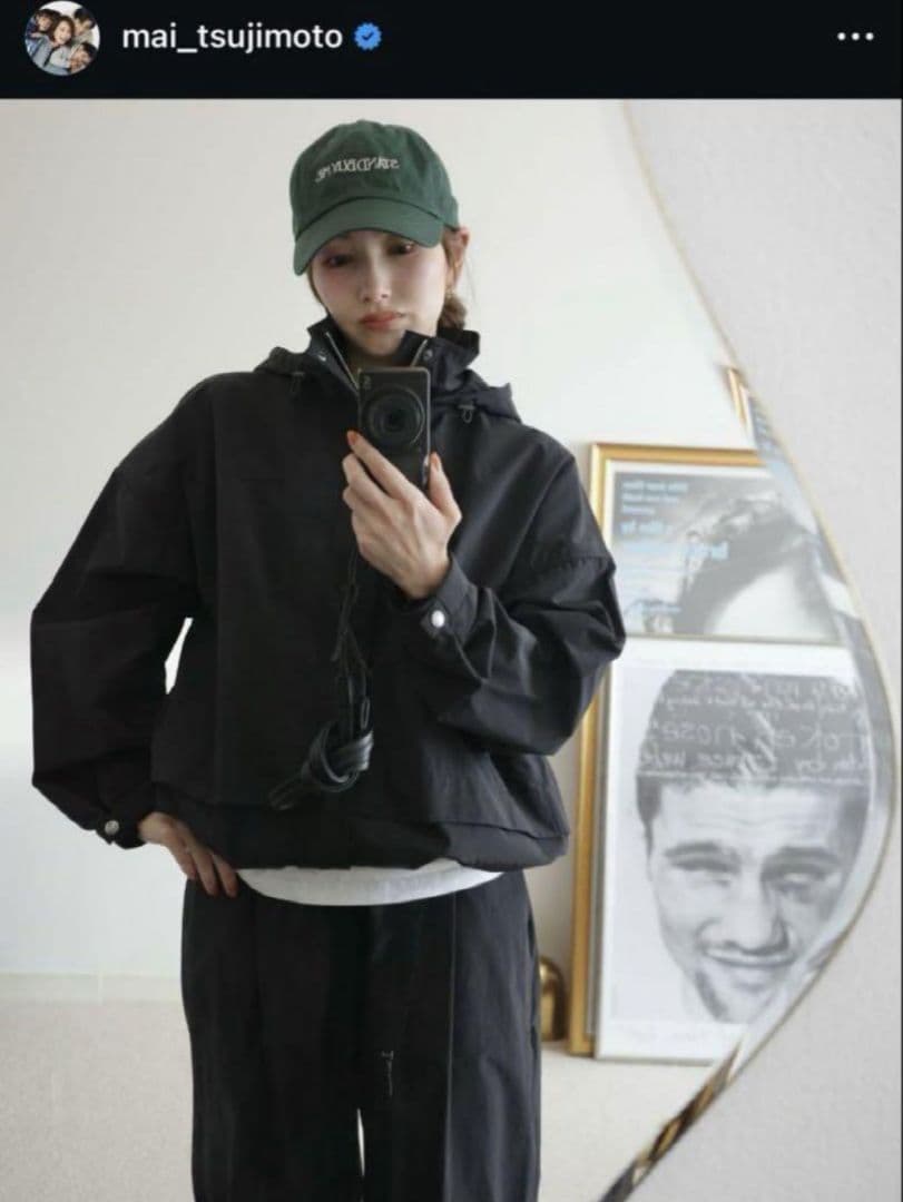 受注生産 完売 I'm in 辻元舞バルーンフードジャケット ブラック サイズL