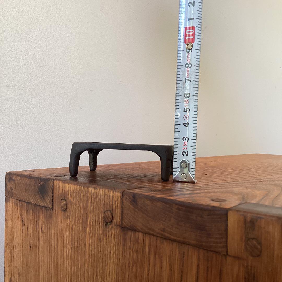 鋳金家 本間琢齋 山水文 銅製 墨床 墨台 墨置き 書道具