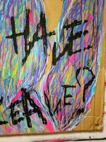 【段ボールペイント】Do you have words to leave?