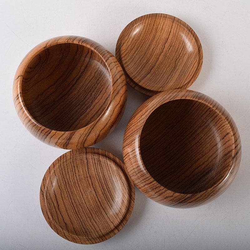 くずもち　碁石　本蛤碁石　那智黒碁石　碁笥　一套　時代箱付　M　R8687