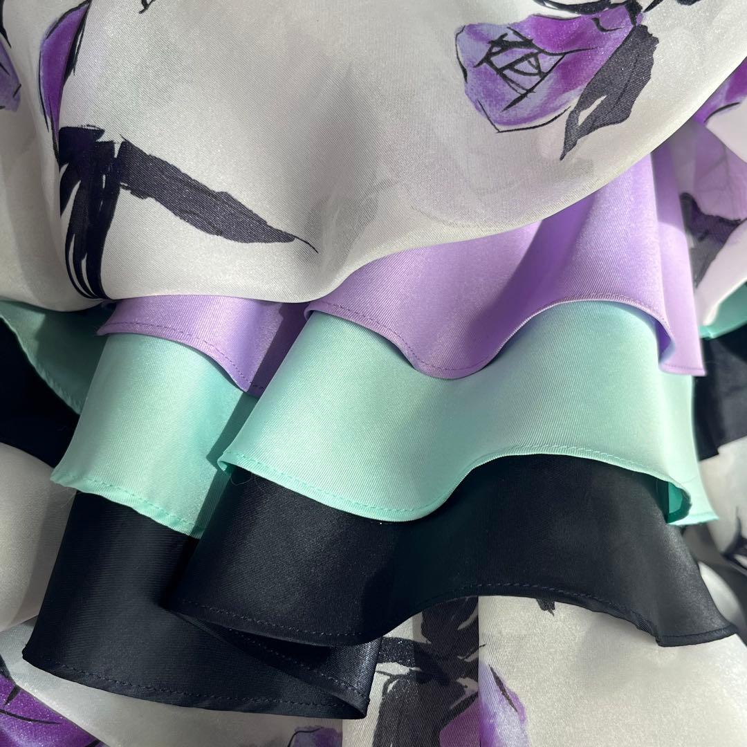 【希少】シェーナドゥーノ 神田うの カラードレス 花柄 紫 結婚式