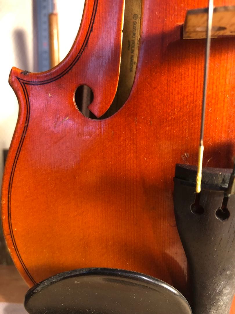 駒&魂柱調整済】Suzuki分数バイオリンNo330 1/2 1984 SUZUKI No.330