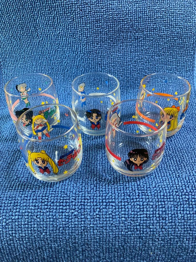 セーラームーンのガラスコップ セーラームーンR ミニグラス コップ 5個
