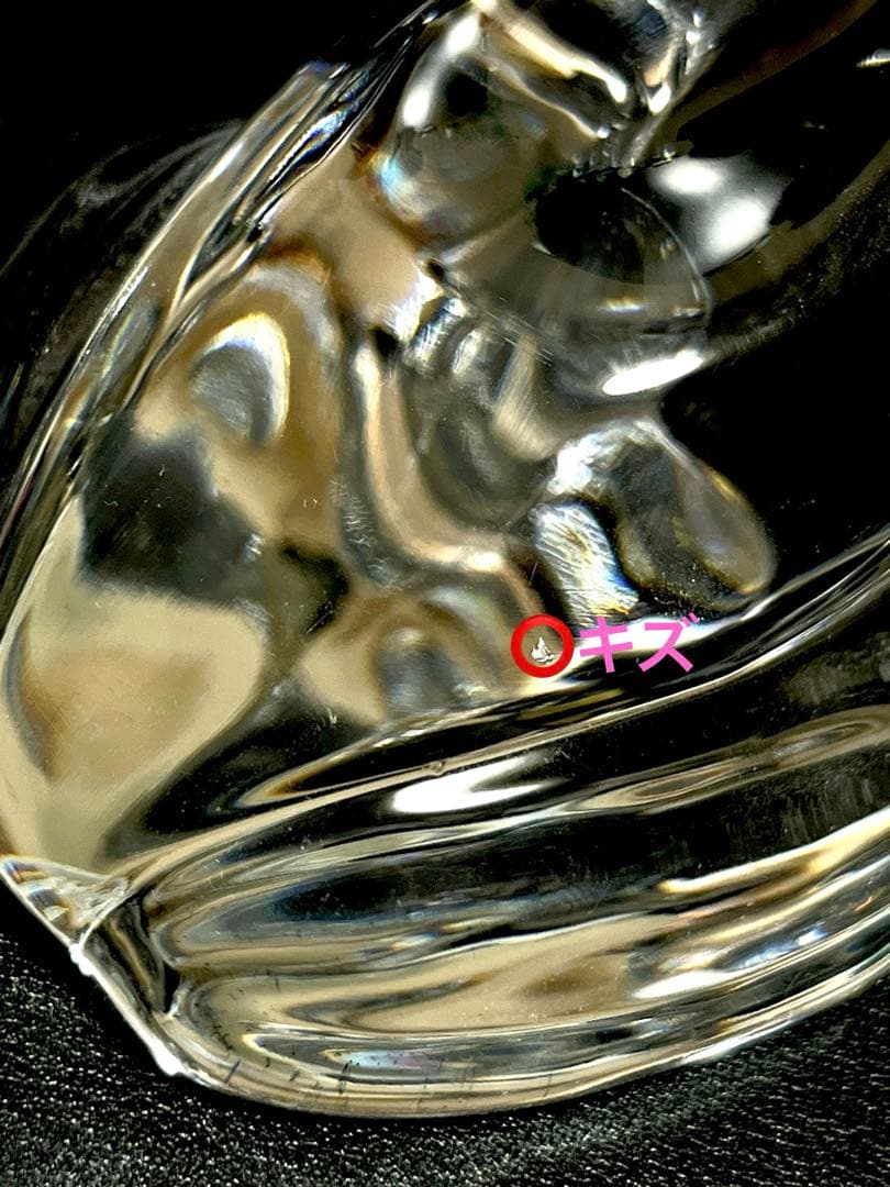 美品】【縁起物】バカラ Baccarat カエル 置物 ペーパーウェイト