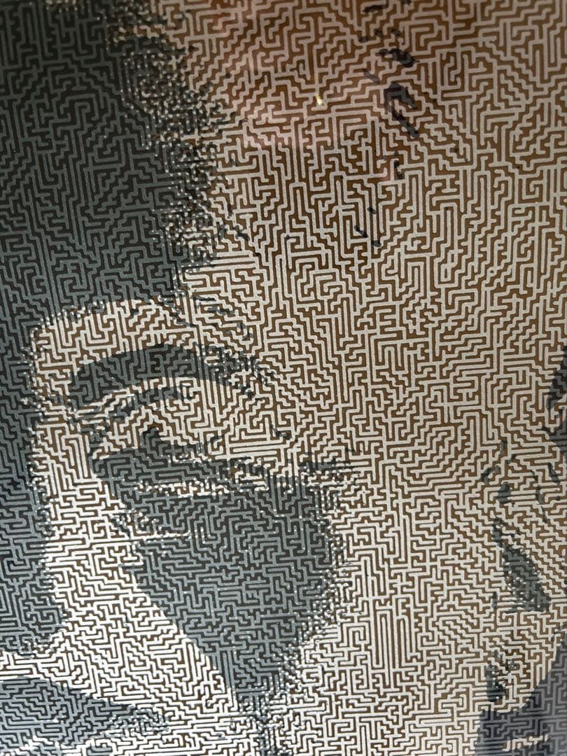 毛沢東 迷図 額装・黄袋・外箱付